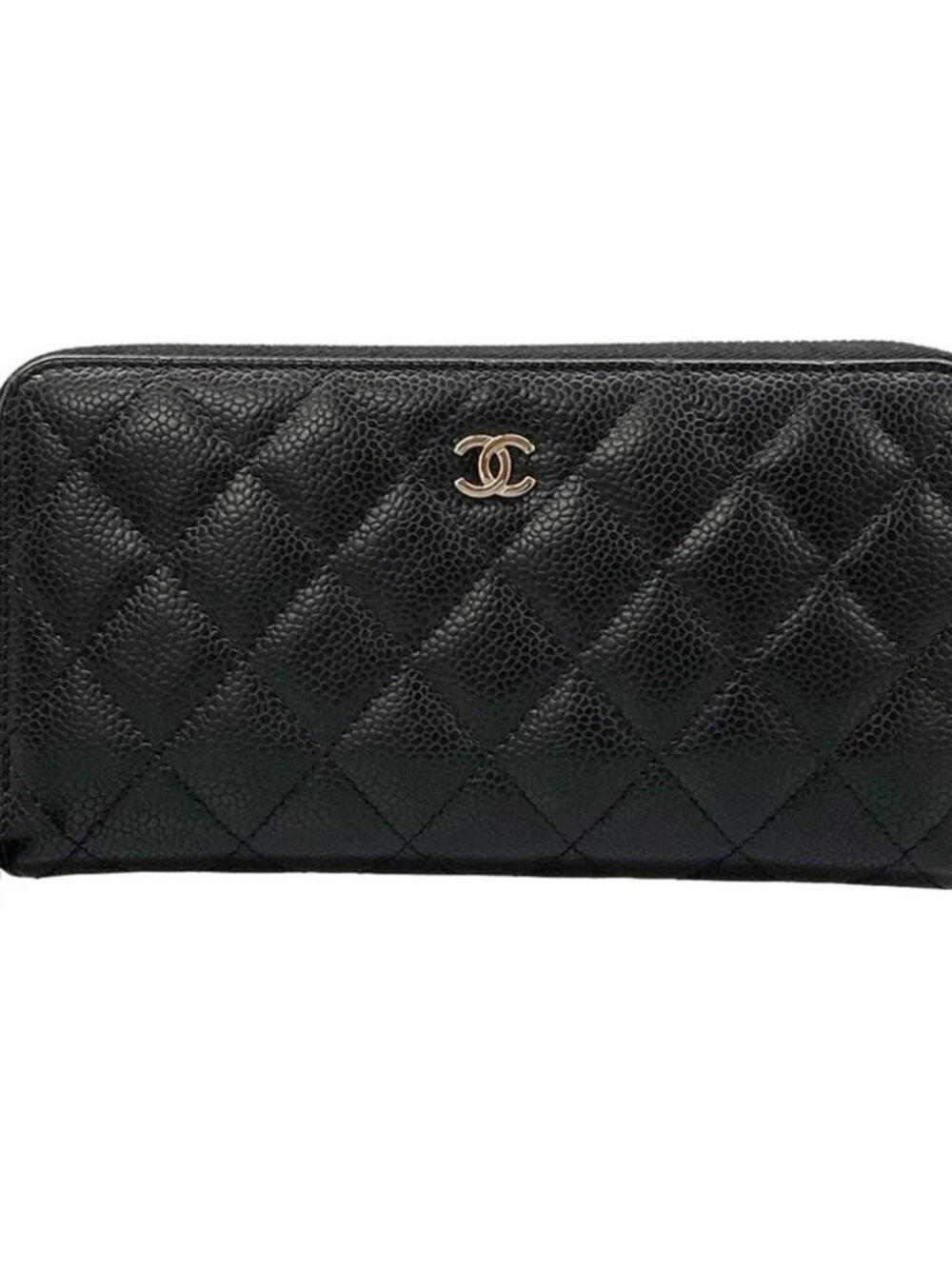 CHANEL Matelasse Black Calfskin Long Wallet - Picture 1 of 11
